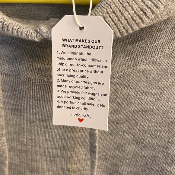 Cozy grey sweater size xl brand new with tag - Picture 3 of 3
